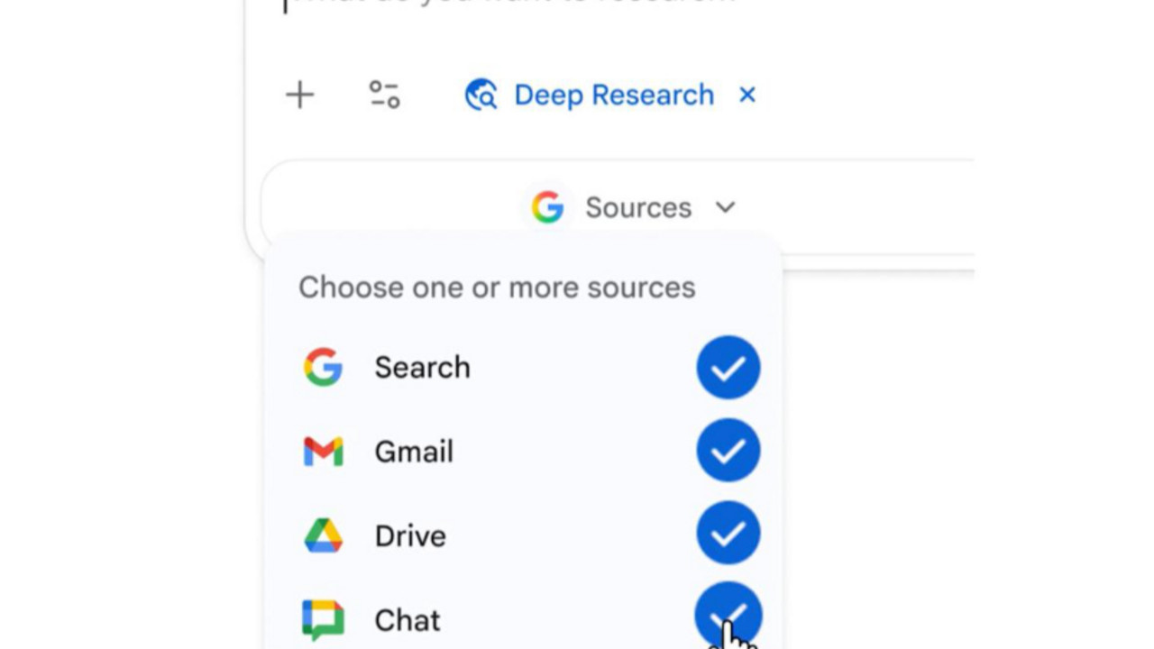Google Gemini’nin deep research özelliği artık Gmail ve Drive bilgilerinizi de kullanabiliyor